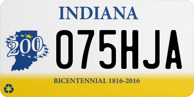 IN license plate 075HJA