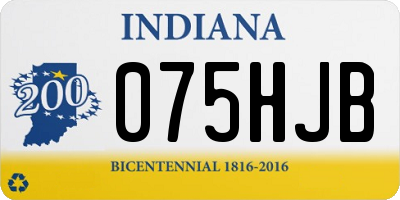 IN license plate 075HJB