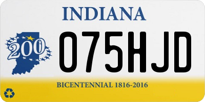 IN license plate 075HJD