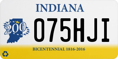 IN license plate 075HJI