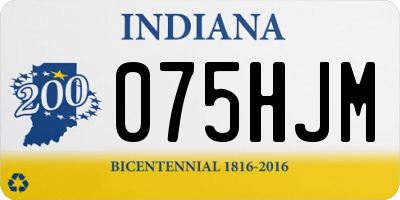 IN license plate 075HJM