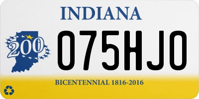 IN license plate 075HJO