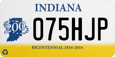 IN license plate 075HJP
