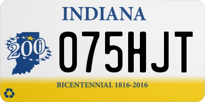 IN license plate 075HJT