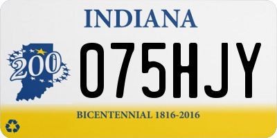IN license plate 075HJY