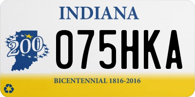 IN license plate 075HKA