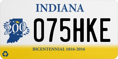 IN license plate 075HKE