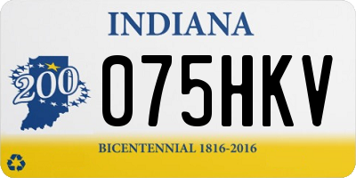 IN license plate 075HKV
