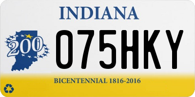 IN license plate 075HKY