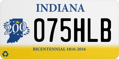 IN license plate 075HLB