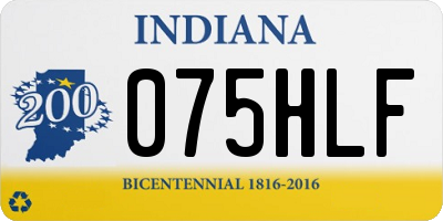IN license plate 075HLF