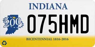 IN license plate 075HMD