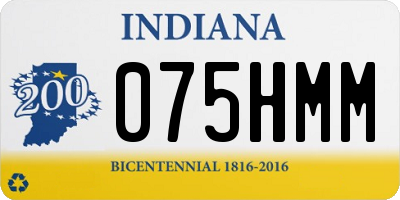 IN license plate 075HMM