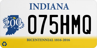 IN license plate 075HMQ