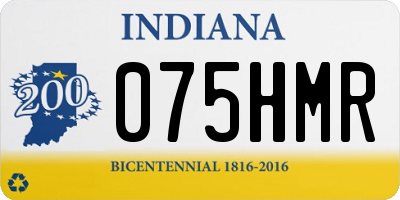 IN license plate 075HMR