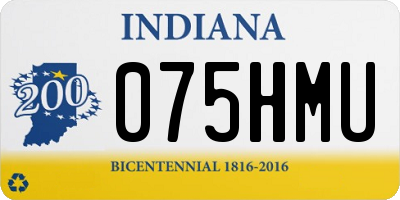 IN license plate 075HMU