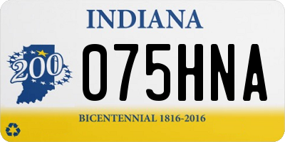 IN license plate 075HNA