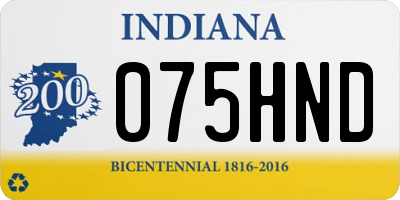 IN license plate 075HND