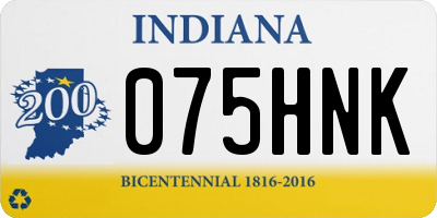 IN license plate 075HNK
