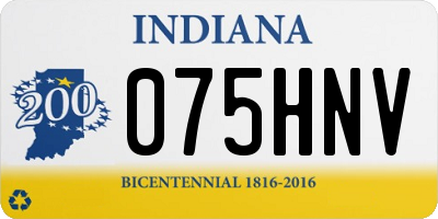 IN license plate 075HNV