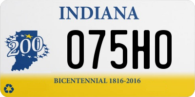 IN license plate 075HO