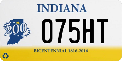 IN license plate 075HT