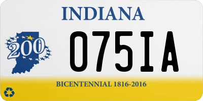IN license plate 075IA