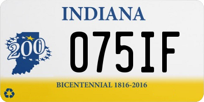 IN license plate 075IF