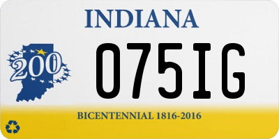 IN license plate 075IG