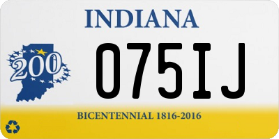 IN license plate 075IJ