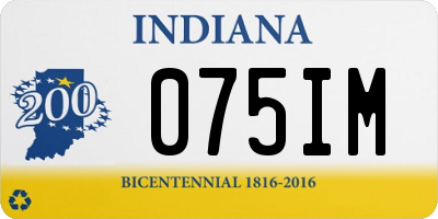 IN license plate 075IM