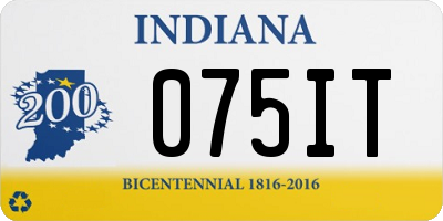 IN license plate 075IT