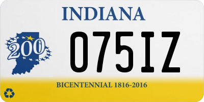 IN license plate 075IZ