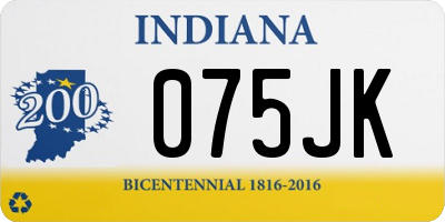 IN license plate 075JK
