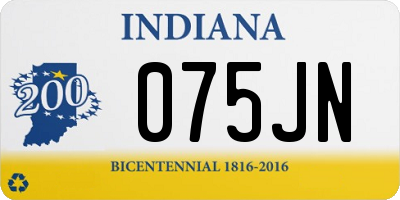 IN license plate 075JN