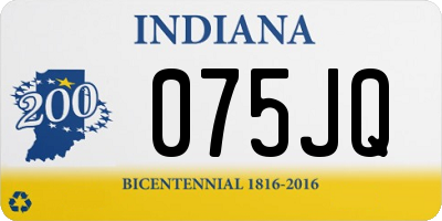 IN license plate 075JQ