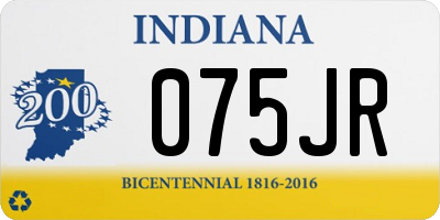 IN license plate 075JR
