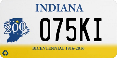 IN license plate 075KI