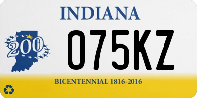 IN license plate 075KZ