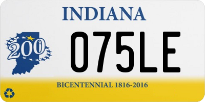 IN license plate 075LE