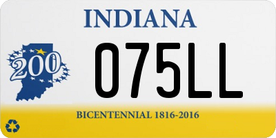 IN license plate 075LL