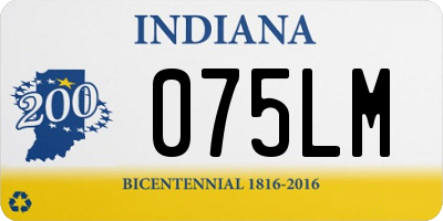 IN license plate 075LM