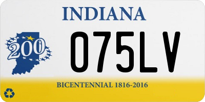 IN license plate 075LV