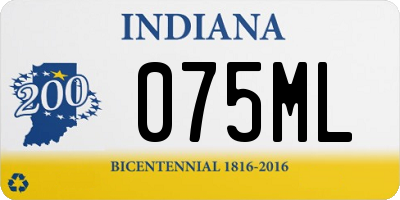 IN license plate 075ML