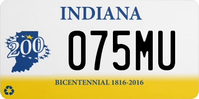 IN license plate 075MU