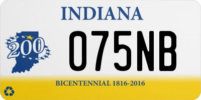 IN license plate 075NB