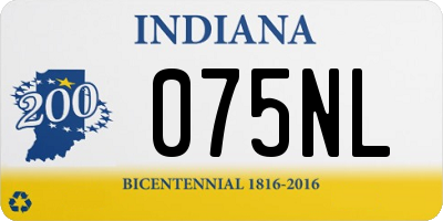 IN license plate 075NL