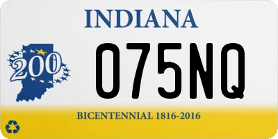 IN license plate 075NQ