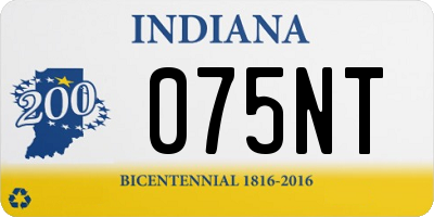 IN license plate 075NT