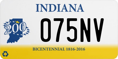 IN license plate 075NV